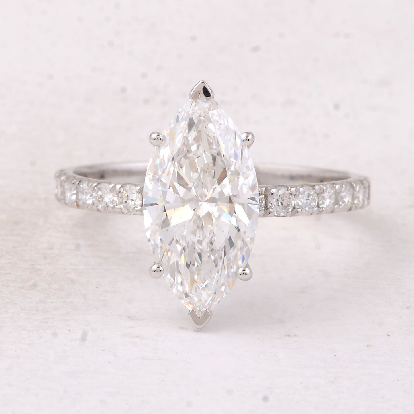 2.87 Carats Lab Grown Diamond 14K Gold Ring