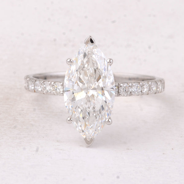 2.87 Carats Lab Grown Diamond 14K Gold Ring