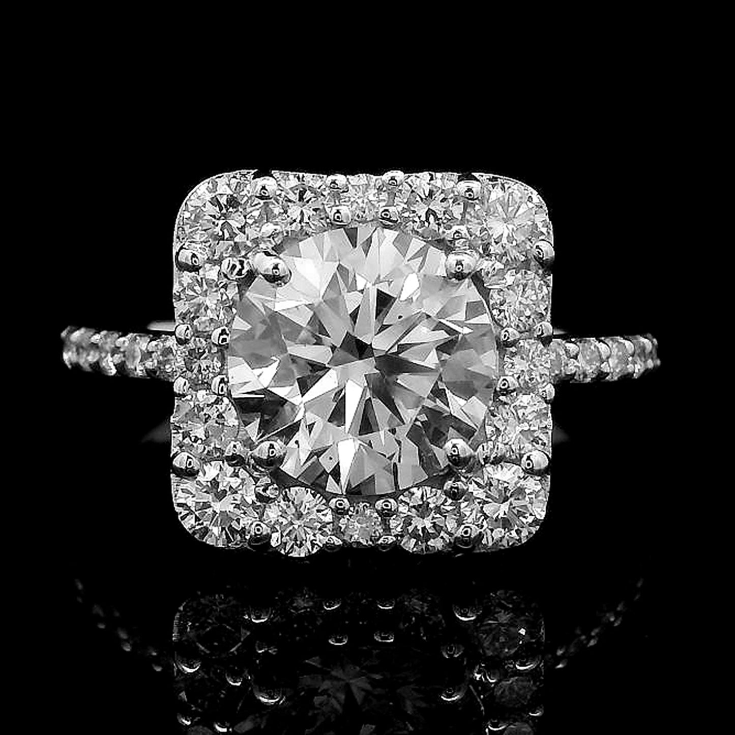 2.72 Carats Lab Grown Diamond 14K Gold Ring