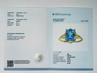 2.37 Ct Oval Natural Topaz 14K Gold Ring