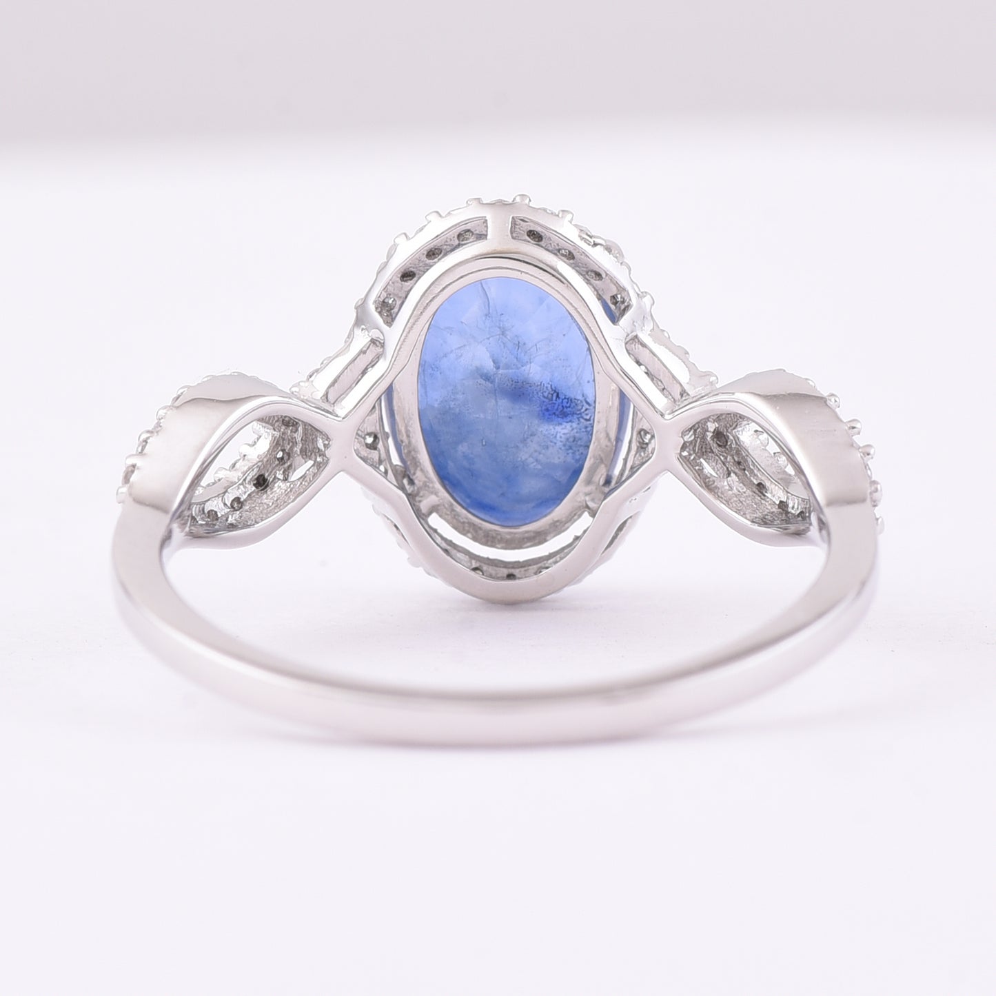 2.42 Ct Oval Mixed Cut Natural Sapphire 950 Platinum Ring
