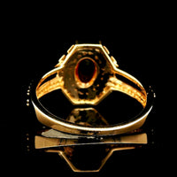 0.85 Ct Oval Multi Sapphire 14K Gold Ring