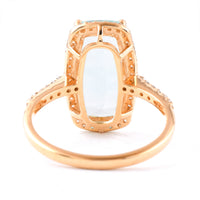 4.57 Ct Cushion Emerald 18K Gold Ring