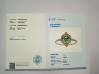 1.59 Ct Cushion Natural Eridot 14K Gold Ring