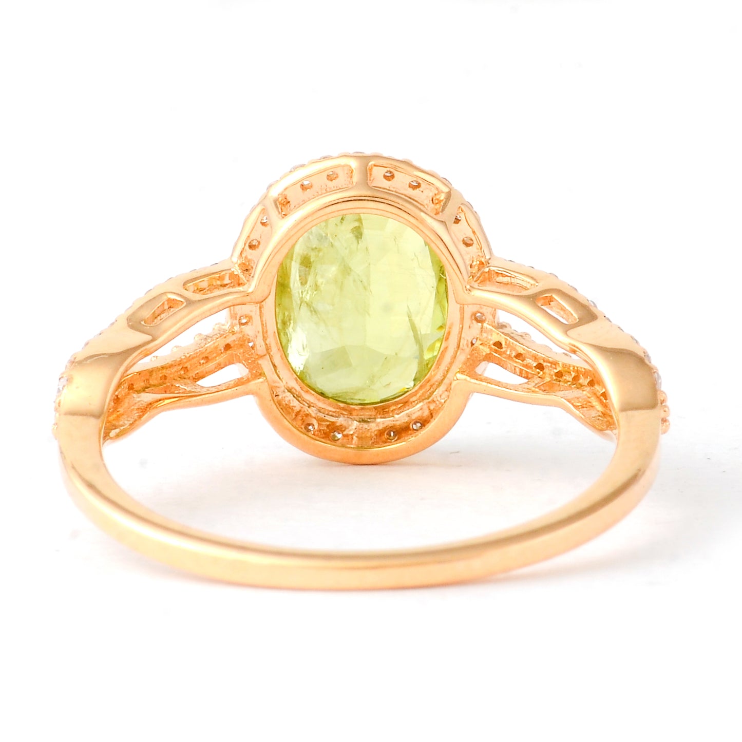 2.38 Ct Oval Mixed Cut Natural Green Sapphire 14K Gold Ring