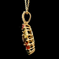2.81 Ct Oval Tourmaline 14K Gold Pendant
