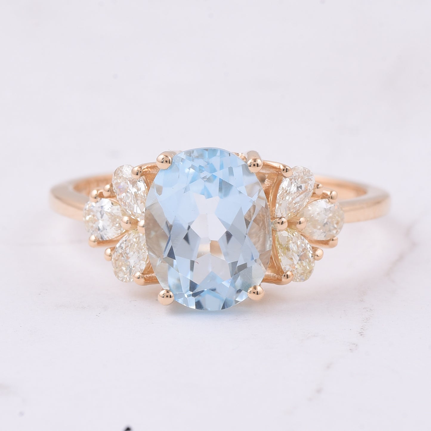 2.79 Ct Oval Natural Topaz 14K Gold Ring