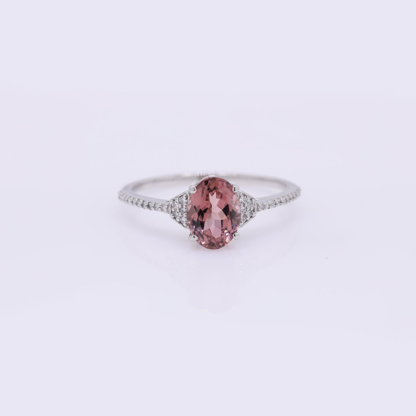 1.49 Ct Oval Mixed Cut Natural Tourmaline 950 Platinum Ring