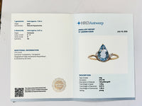 1.63 Ct Pear Natural Aquamarine 14K Gold Ring