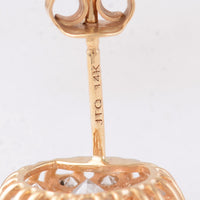 3.08 Carats Lab Grown Diamond 14K Gold Earrings