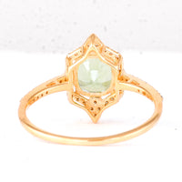 1.59 Ct Cushion Natural Eridot 14K Gold Ring