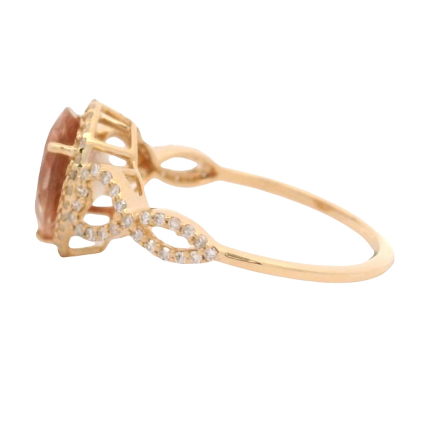 1.65 Ct Pear Oregon Sunstone 14K Gold Ring