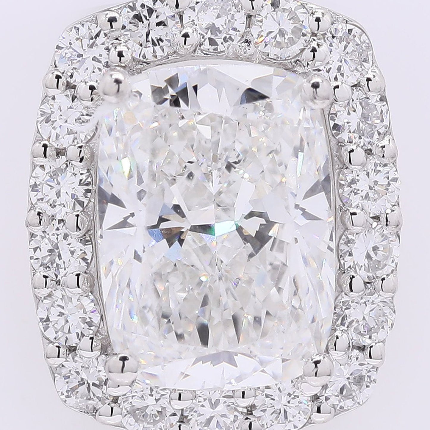 2.18 Ct Cushion Modified Brilliant Lab Grown Diamond 950 Platinum Pendant