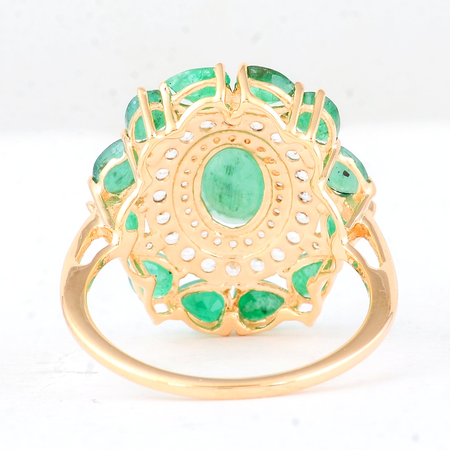 3.02 Ct Oval Emerald 14K Gold Ring