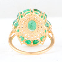 3.02 Ct Oval Emerald 14K Gold Ring