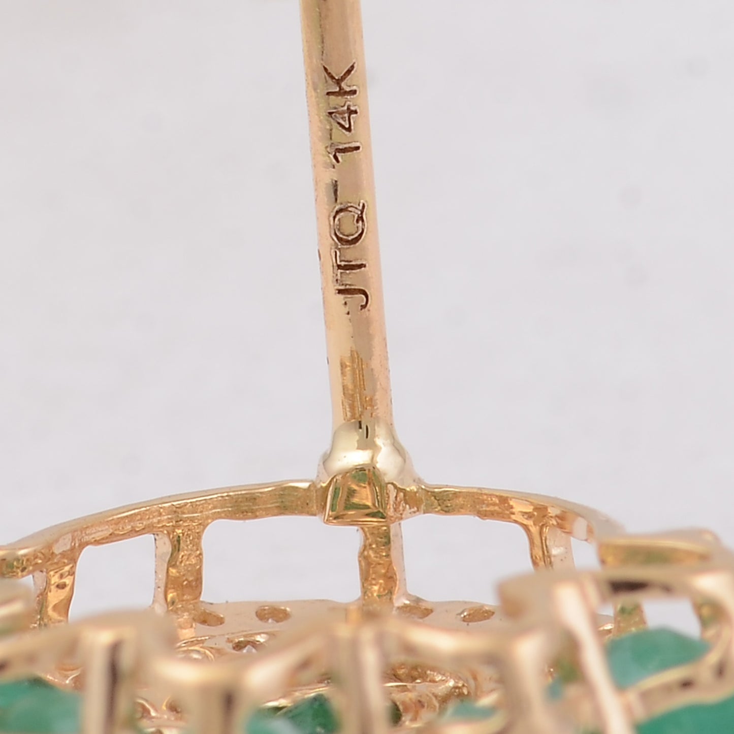 2.29 Ct Round Emerald 14K Gold Earrings