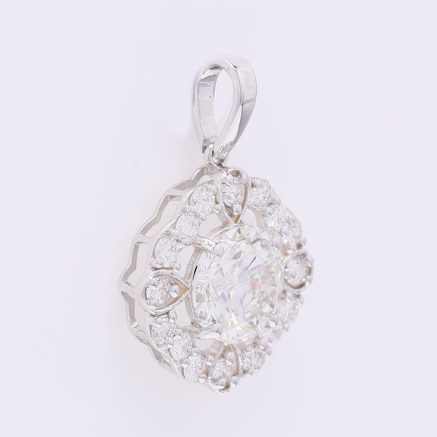 1.99 Carats Lab Grown Diamond 14K Gold Pendant