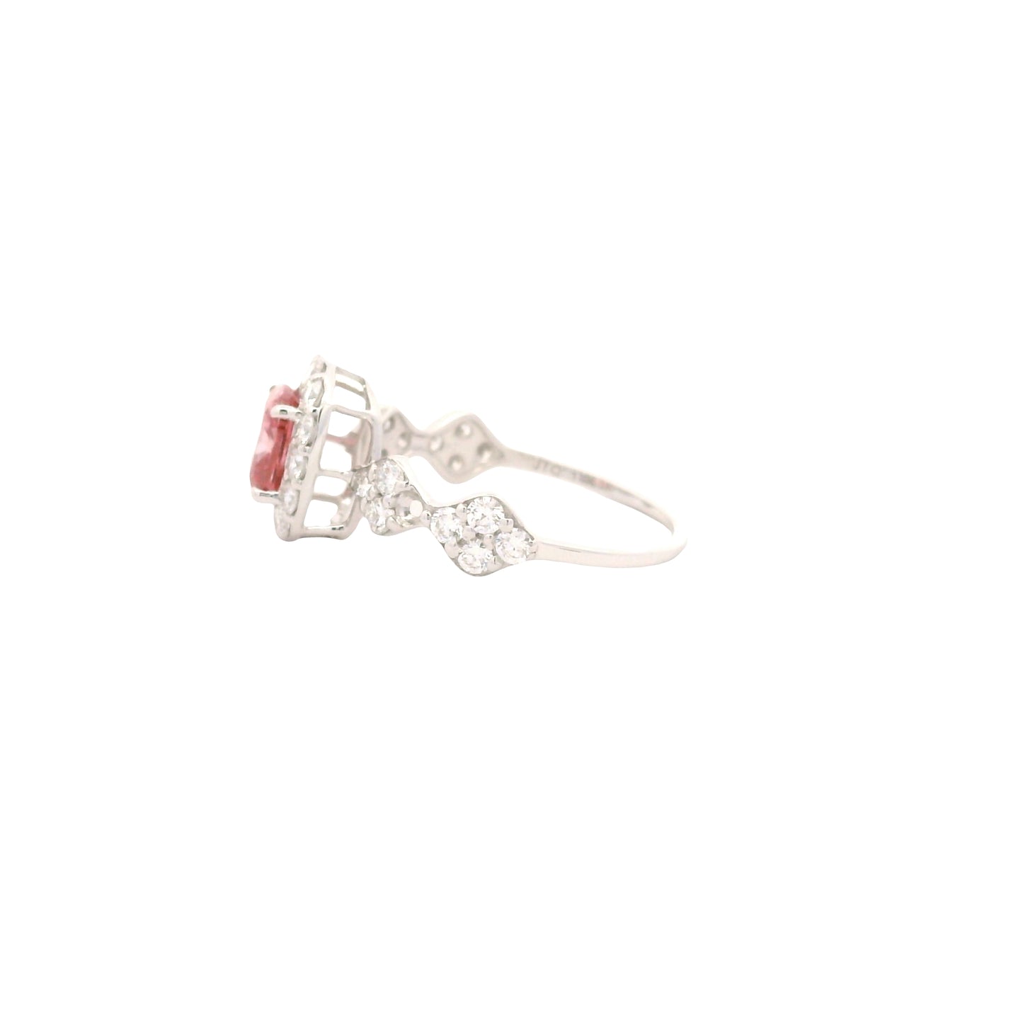 1.76 Carats Pink Lab Grown Diamond 14K Gold Ring