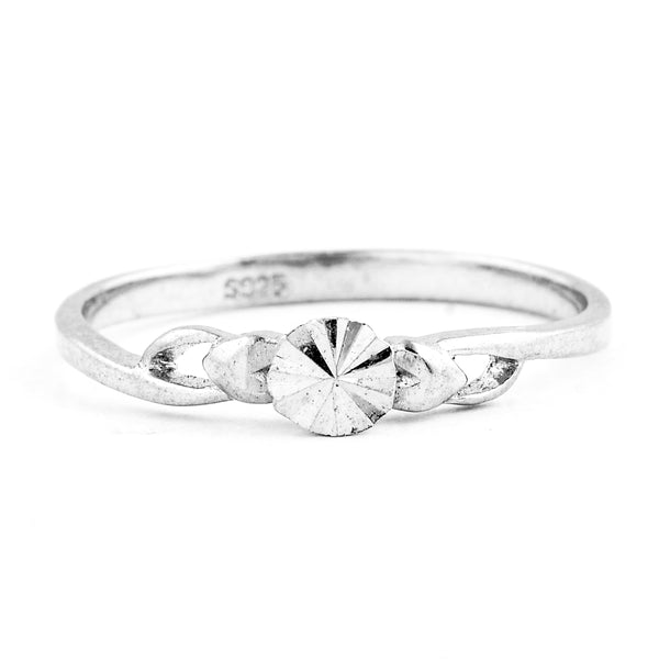 0.00 Ct Plain 925 Sterling Silver Ring