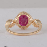 2.25 Ct Oval Ruby 9K Gold Ring