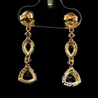 1.94 Ct Pear Tanzanite 14K Gold Earrings