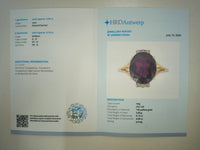 6.21 Ct Oval Natural Garnet 14K Gold Ring