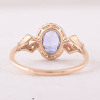 1.31 Ct Oval Sapphire 9K Gold Ring
