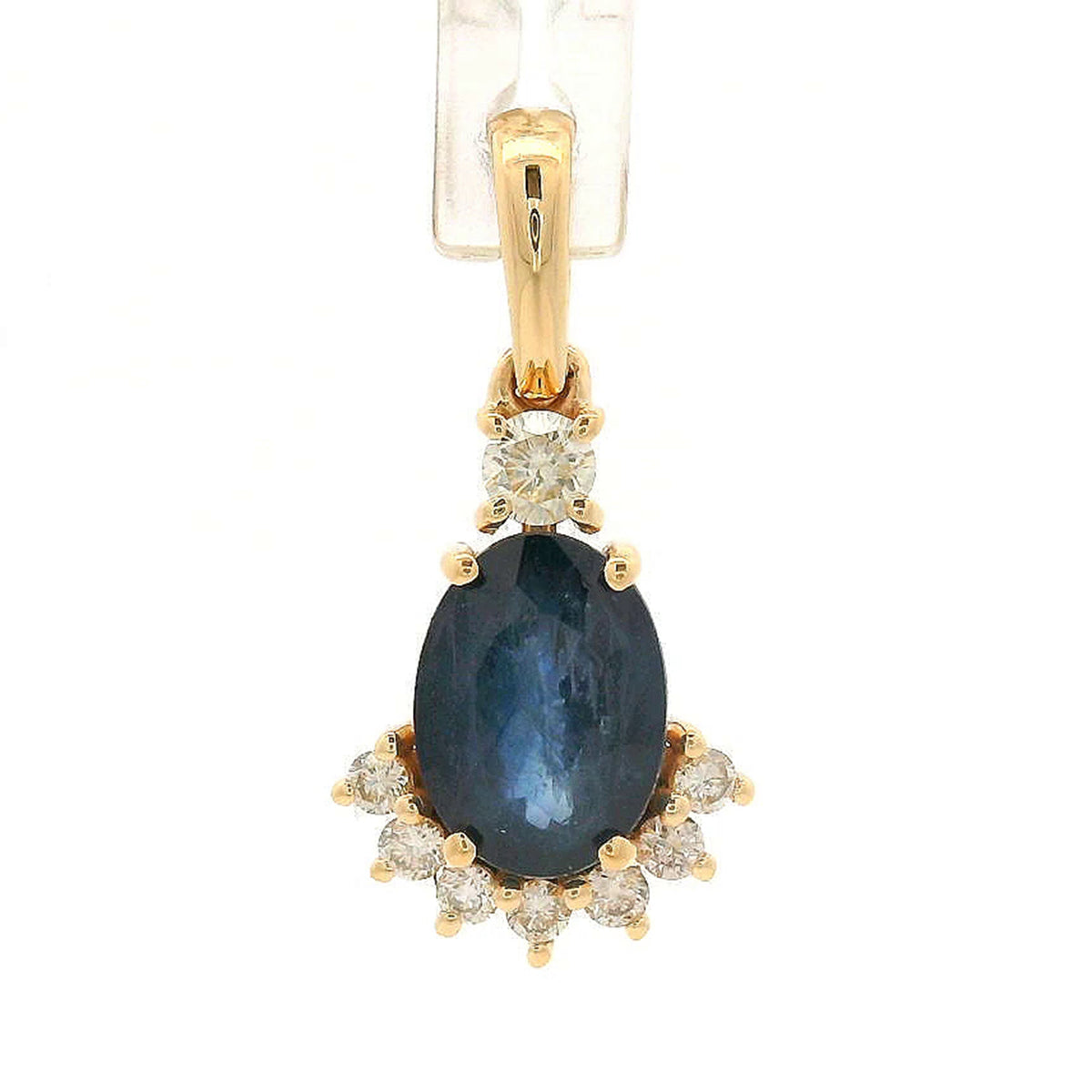 1.27 Ct Oval Sapphire 14K Gold Pendant