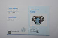 3.14 Ct Octagon Step Cut Natural Aquamarine 14K Gold Ring