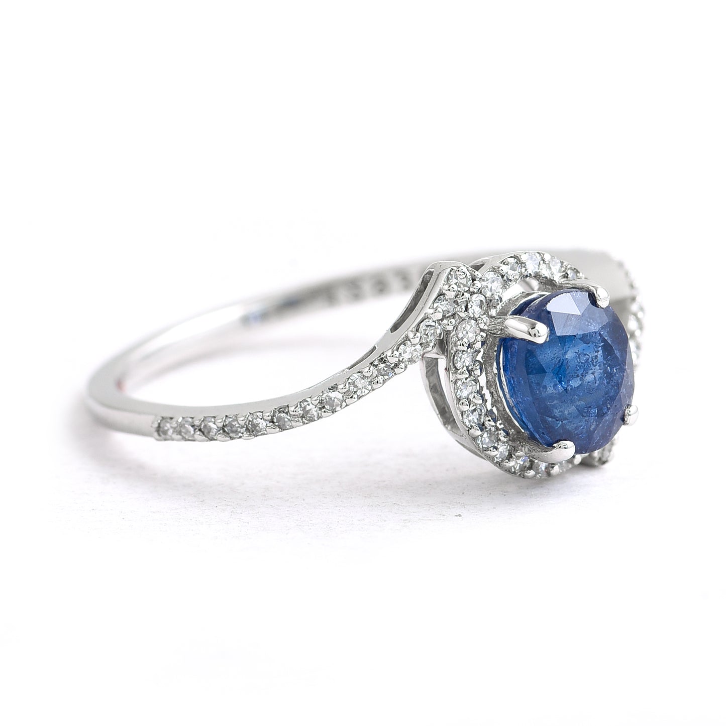 2.51 Ct Oval Mixed Cut Natural Sapphire 950 Platinum Ring