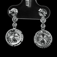 4.02 Ct Round Lab Grown Diamond 14K Gold Earrings