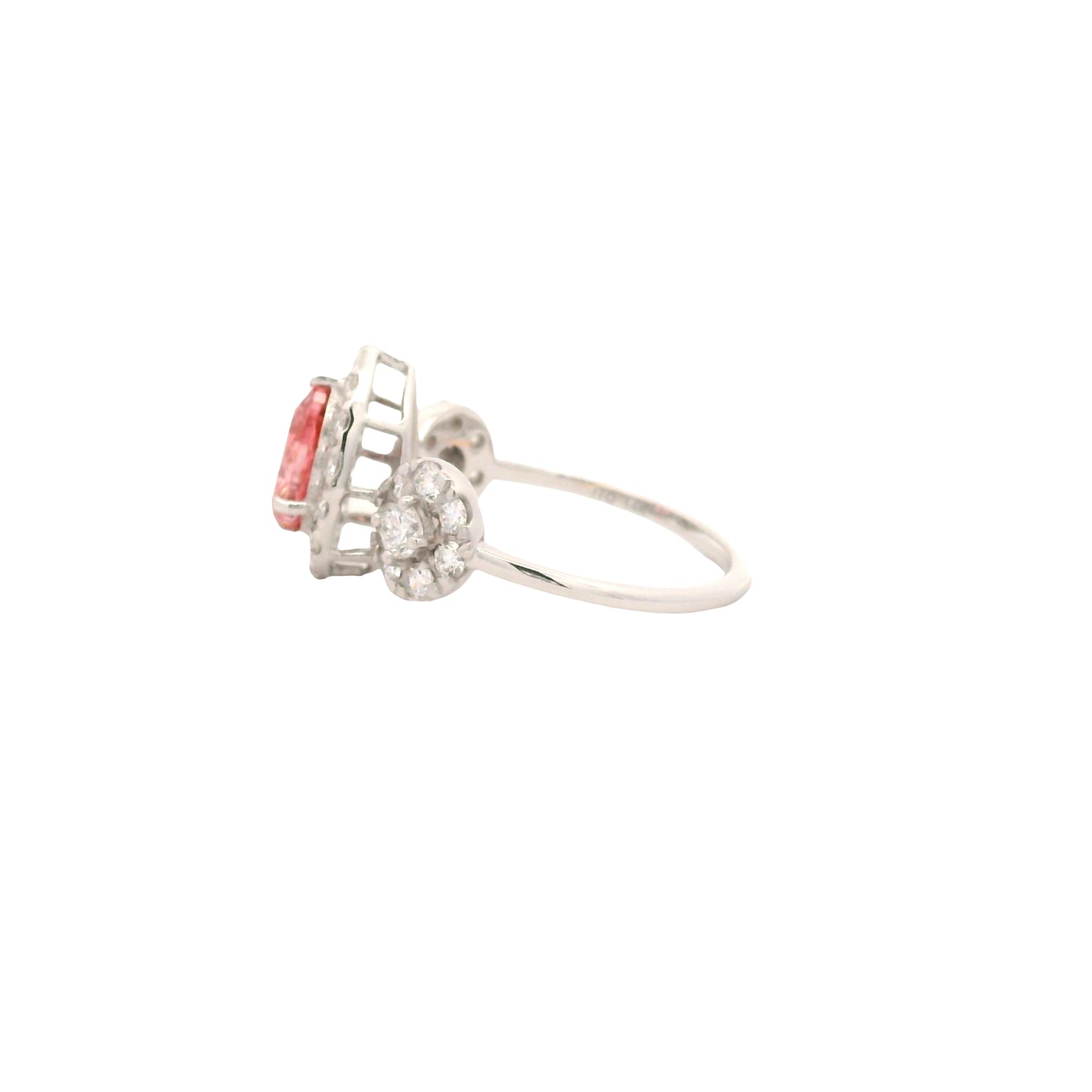 1.83 Carats Pink Lab Grown Diamond 14K Gold Ring