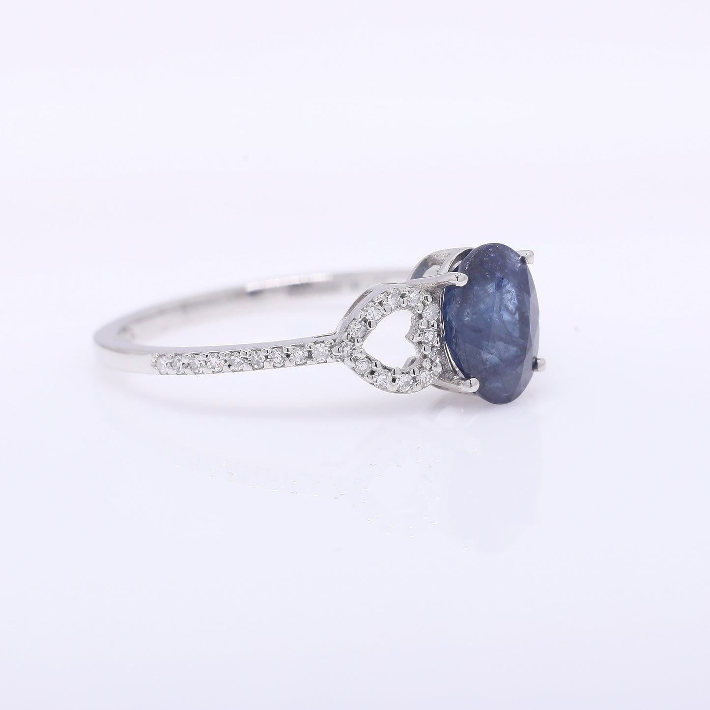 1.59 Ct Oval Mixed Cut Natural Sapphire 950 Platinum Ring