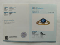 1.98 Ct Oval Mixed Cut Natural Sapphire 14K Gold Ring