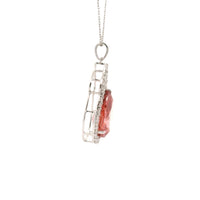 7.34 Carats Pink Lab Grown Diamond 14K Gold Pendant