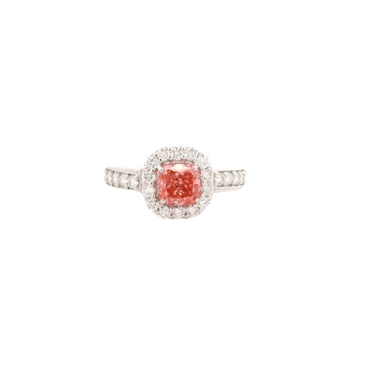 1.61 Carats Pink Lab Grown Diamond 14K Gold Ring