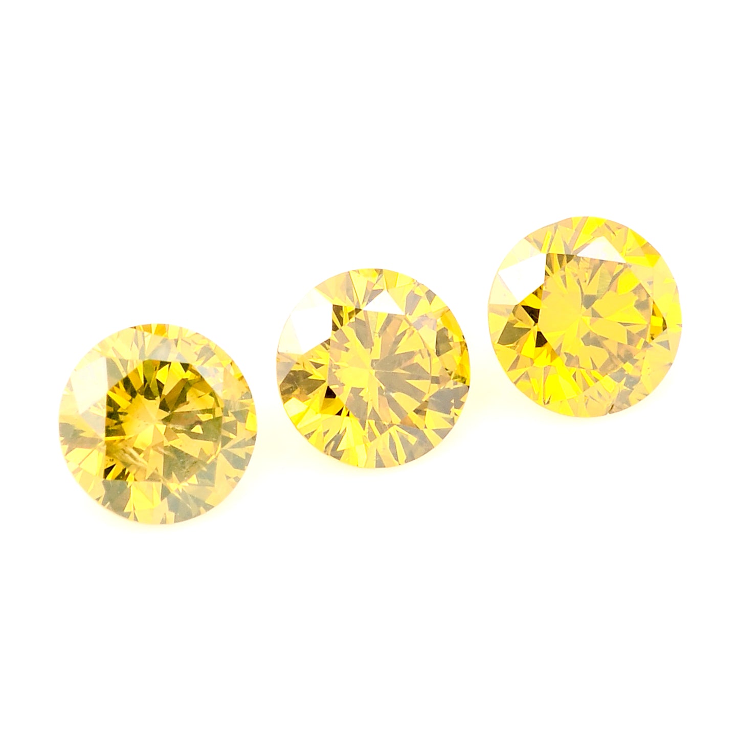 0.56 Yellow Diamond Round Loose Gemstone
