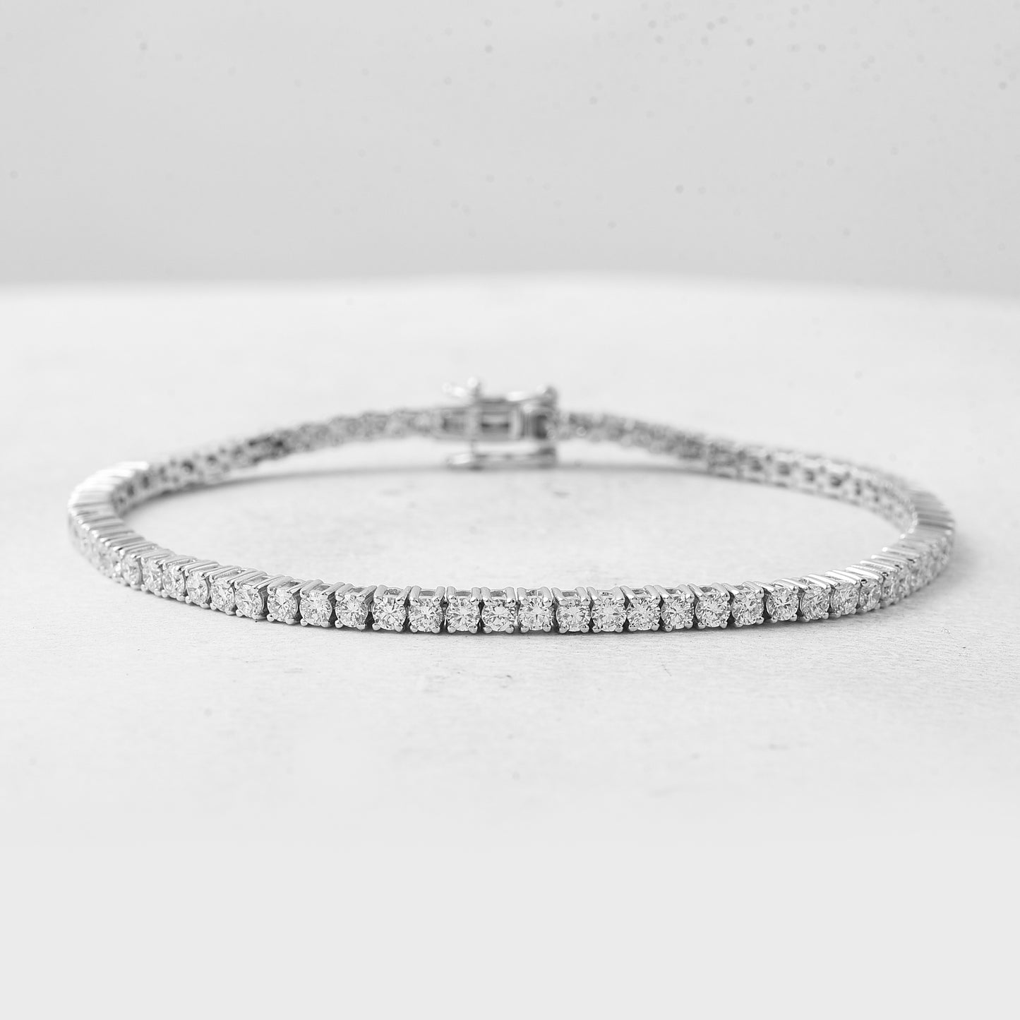 3.56 Ct Round Lab Grown Diamond 14K Gold Bracelet