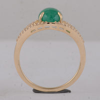 2.36 Ct Oval Emerald 9K Gold Ring