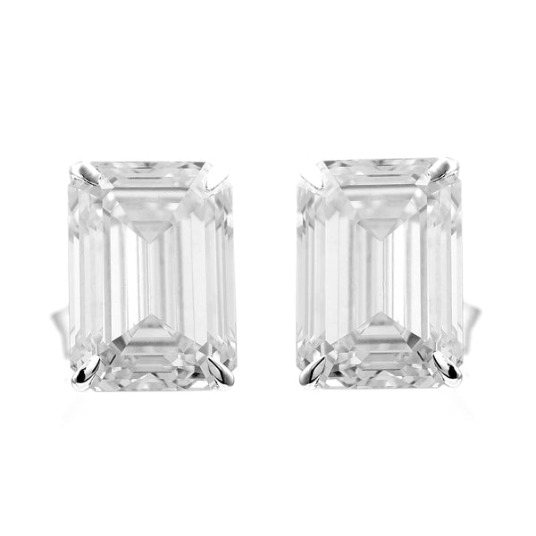 3.79 Carats Lab Grown Diamond 14K Gold Earrings