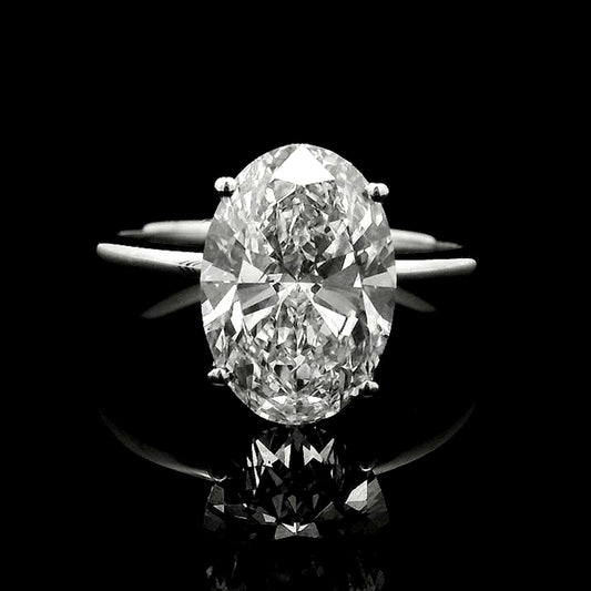 3.15 Carats Lab Grown Diamond 14K Gold Ring