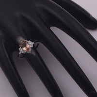 1.33 Ct Pear Mixed Cut Natural Tourmaline 950 Platinum Ring