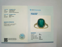 2.70 Ct Cushion Natural Emerald 14K Gold Ring