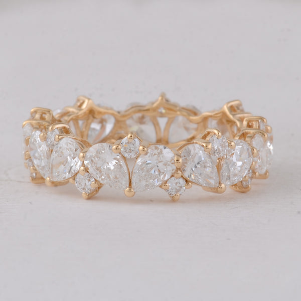 3.61 Carats Lab Grown Diamond 14K Gold Ring