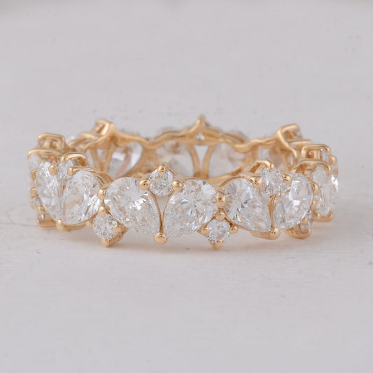 3.61 Carats Lab Grown Diamond 14K Gold Ring