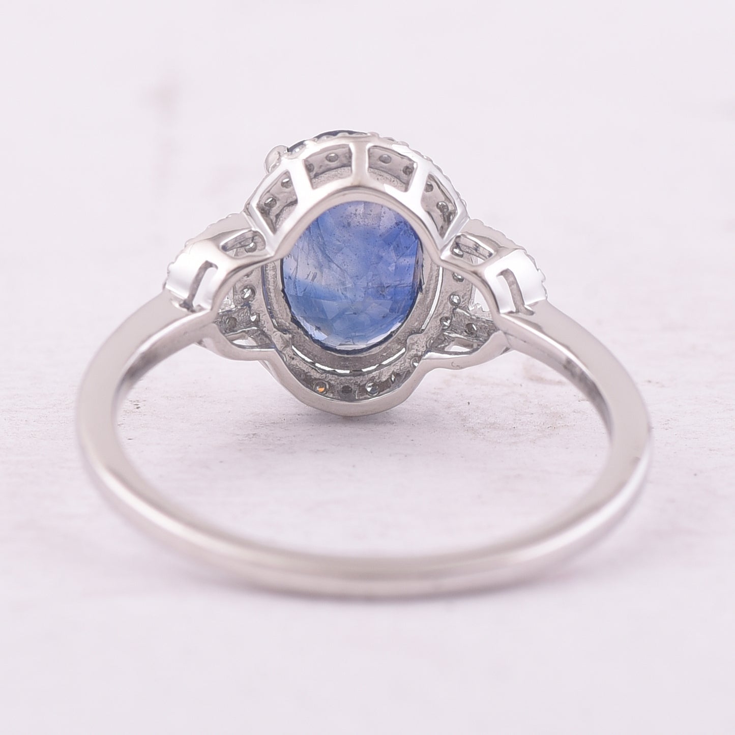 2.77 Ct Oval Mixed Cut Natural Sapphire 950 Platinum Ring