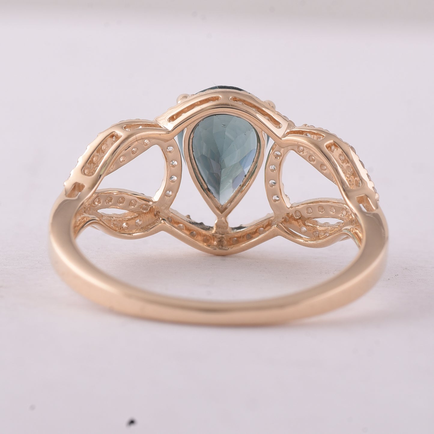 1.35 Ct Pear Tourmaline 9K Gold Ring