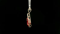 4.64 Ct Oval Lab Grown Ruby 14K Gold Pendant