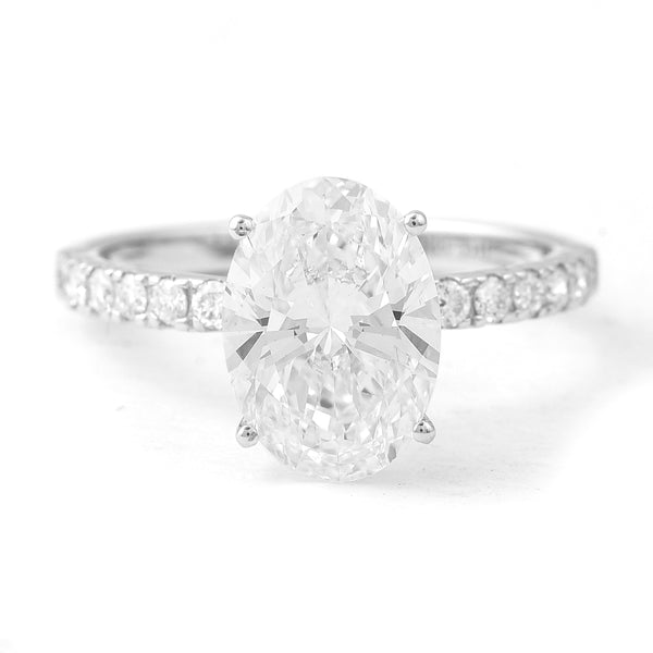 2.85 Carats Lab Grown Diamond 14K Gold Ring