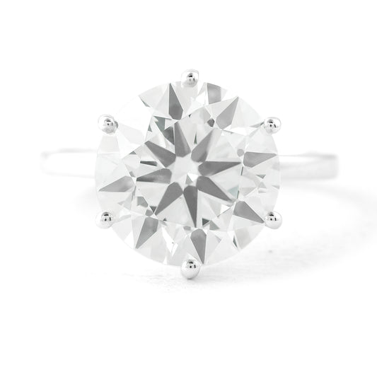 6.08 Carats Lab Grown Diamond 14K Gold Ring